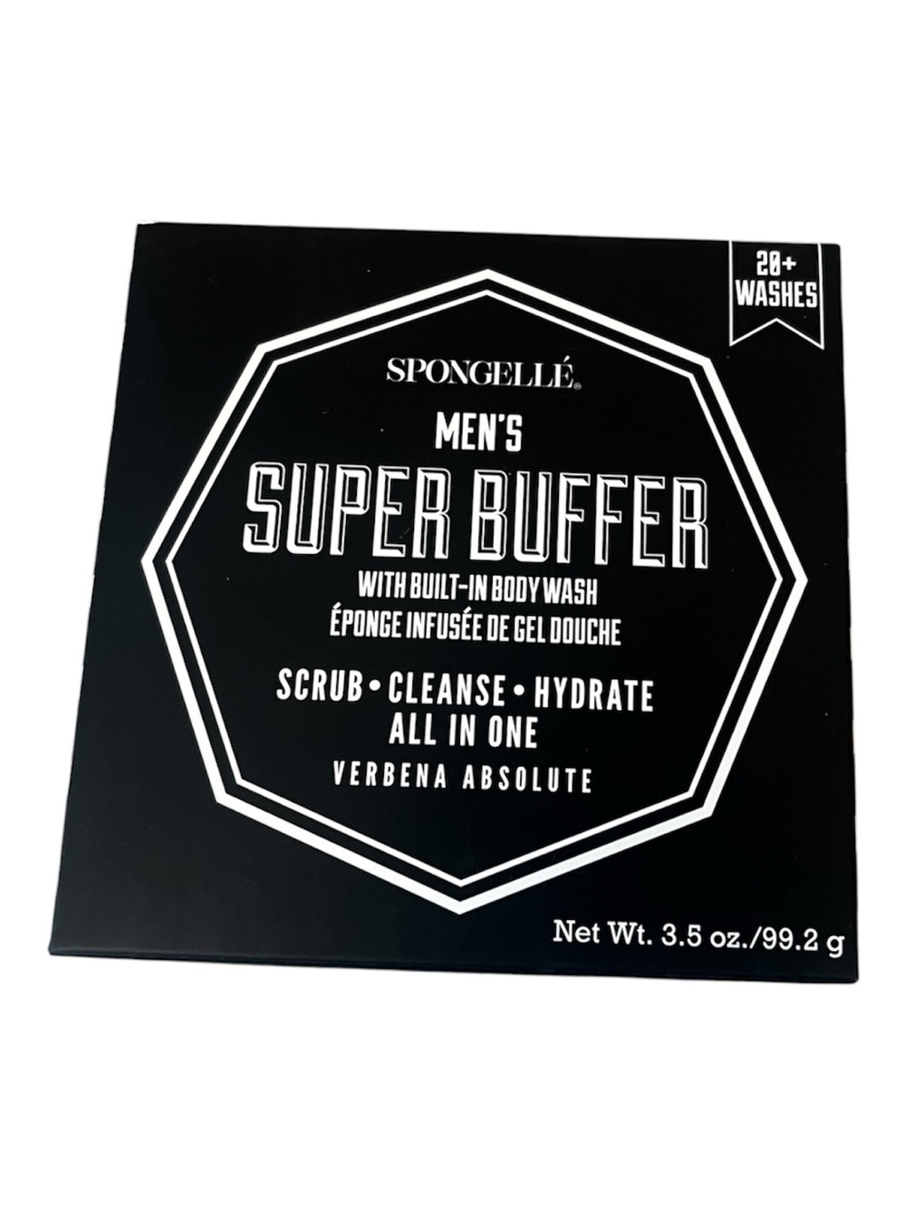 Spongelle Men's Super Buffer Built-In Body Wash - Black